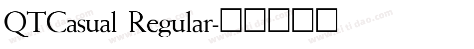 QTCasual Regular字体转换
